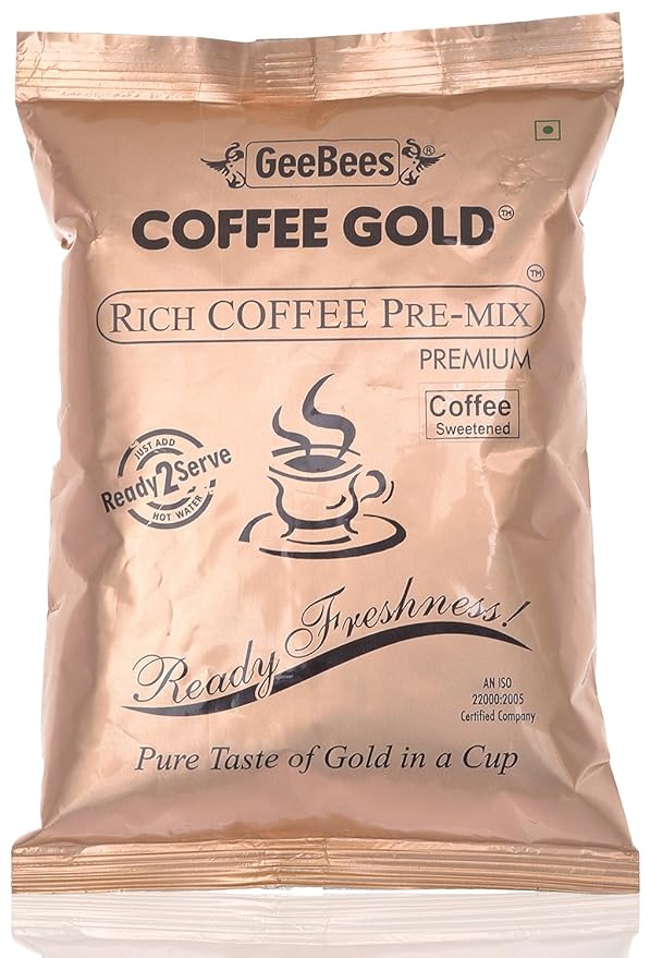 GeeBees Coffee Gold Instant Premix Coffee Sweetened, 500gms